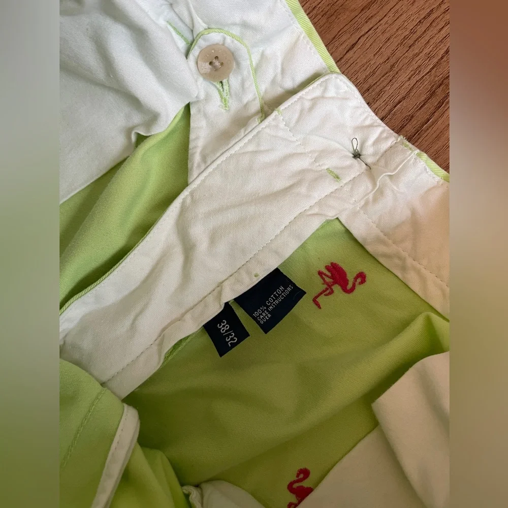 Polo by Ralph Lauren Men's Lime Flamingo Chinos 38x32 - Picture 3 of 5